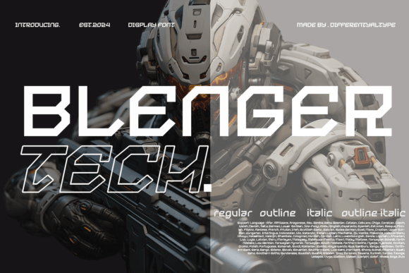 Blenger Tech: A Futuristic Display Font for Marketers