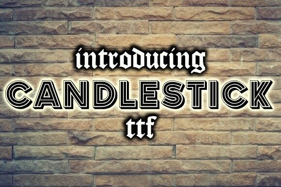 Candlestick Display Typeface for Handmade Product Labels and Creative Branding