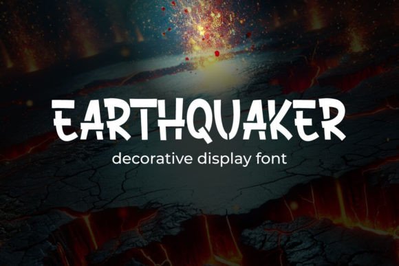 Earthquaker Display Font for Playful Brand Content and Campaigns