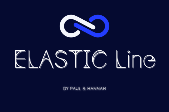 Elastic Line Display Font for Handmade Products and Craft Designs