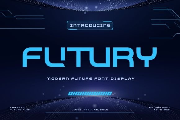 Futury Modern Futuristic Display Font for Handmade Products