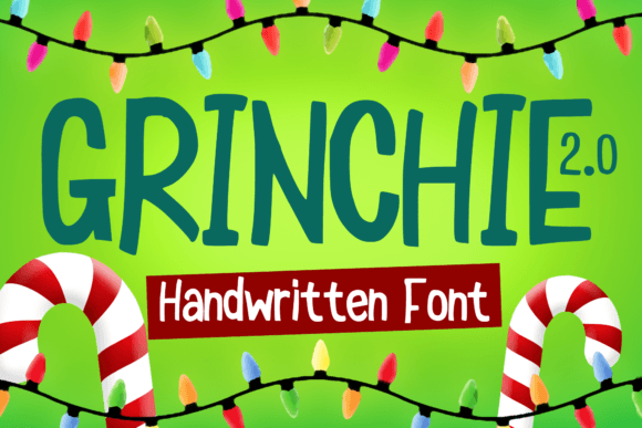 Grinchie 2.0 Display Font for Handmade Holiday Products and Printables