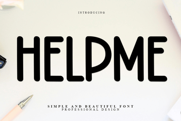 Helpme: A Modern Display Font for Branding and Creative Projects