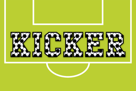 Kicker Display Font for Sports-Themed Crafts and Handmade Products
