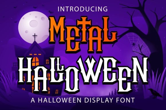 Metal Halloween Typeface for Editorial Design and Seasonal Publishing