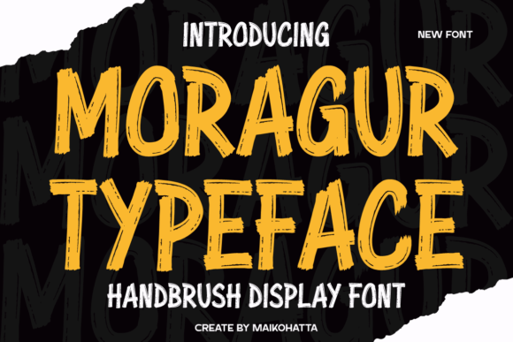 Moragur Handbrush Display Font for Campaign Designs
