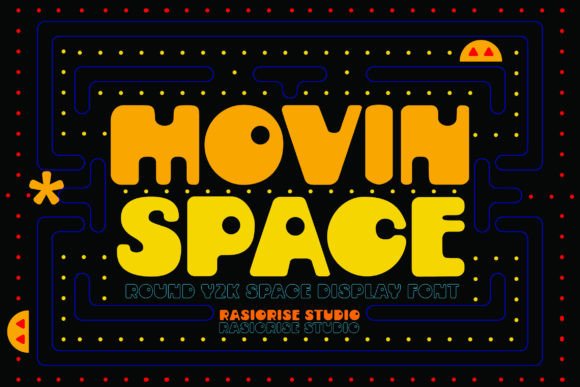 Movin Space: A Y2K Display Font for Bold Brand Identities