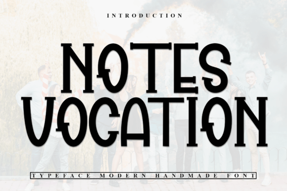 Notes Vocation: A Display Font for Elegant Brand Identity Projects
