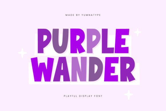 Purple Wander: A Bold Playful Display Font for Handmade Products