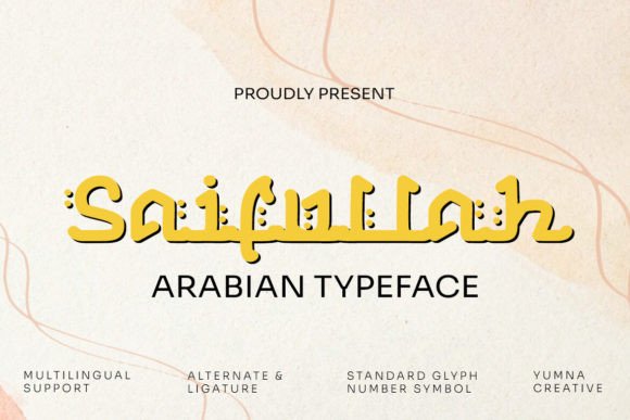 Saifullah Arabic Display Font for Elegant Small Business Branding