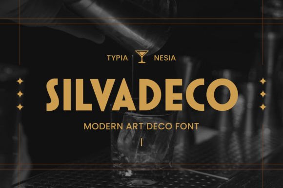 Silvadeco Modern Art Deco Display Font for Handmade Products and Printables