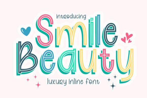 Smile Beauty: A Display Font with Shadow for Elegant Editorial Design