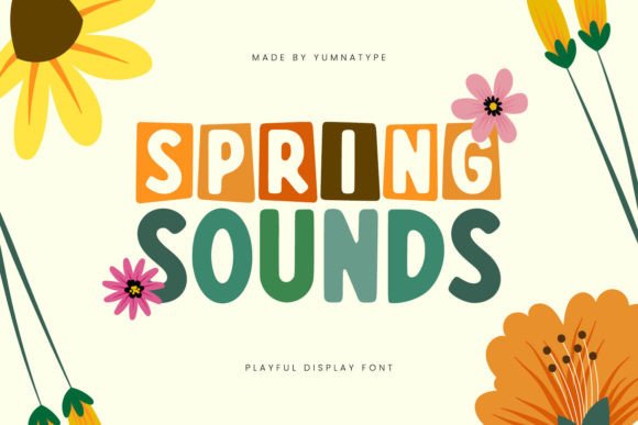 Spring Sounds Display Font for Modern Web Designs
