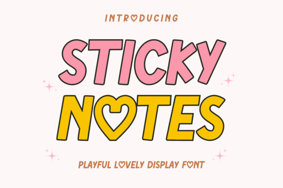 Sticky Notes – A Playful Display Font for Branding and Business