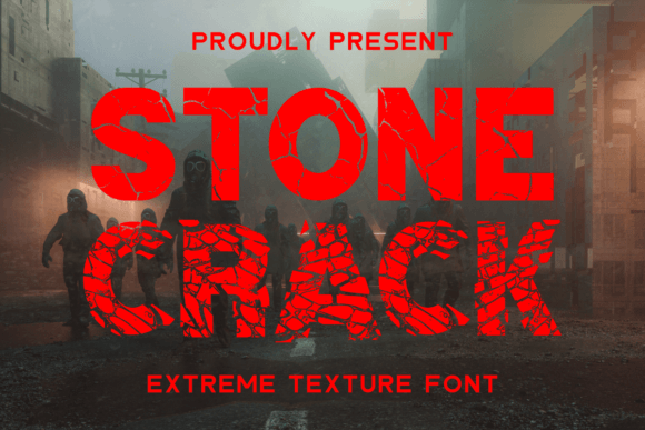 Stone Crack Display Font for Bold Web Design Headlines