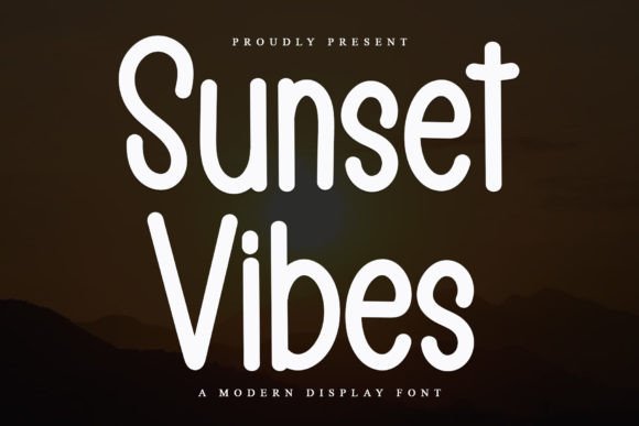 Sunset Vibes: A Display Font with Elegant Simplicity