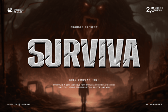 Surviva Display Font for Rugged Web Design Projects